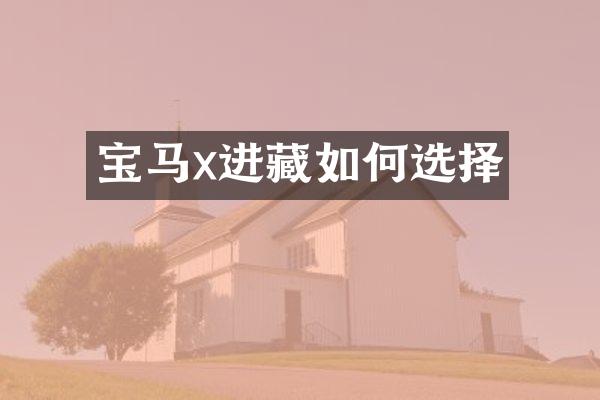 宝马x进藏如何选择