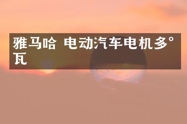 雅马哈 电动汽车电机多少瓦