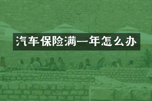 汽车保险满一年怎么办