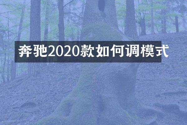奔驰2020款如何调模式