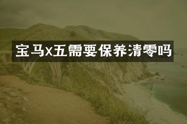 宝马x五需要保养清零吗