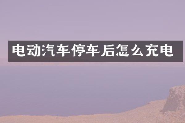 电动汽车停车后怎么充电