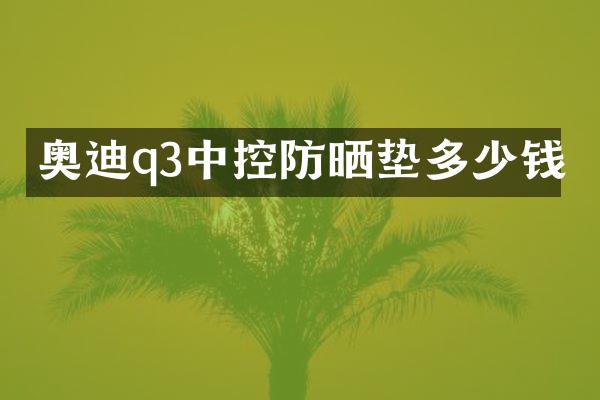 奥迪q3中控防晒垫多少钱