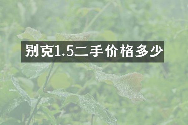 别克1.5二手价格多少