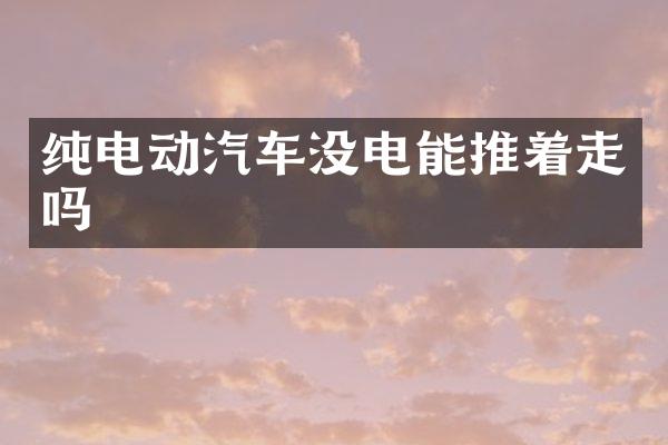 纯电动汽车没电能推着走吗