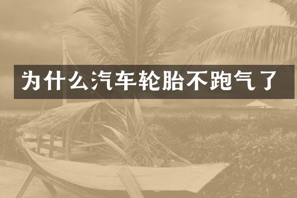 为什么汽车轮胎不跑气了