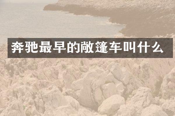 奔驰最早的敞篷车叫什么
