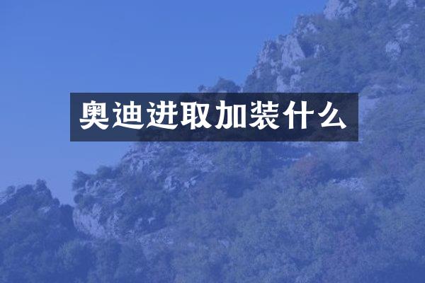 奥迪进取加装什么