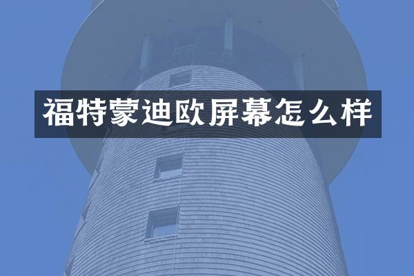 福特蒙迪欧屏幕怎么样