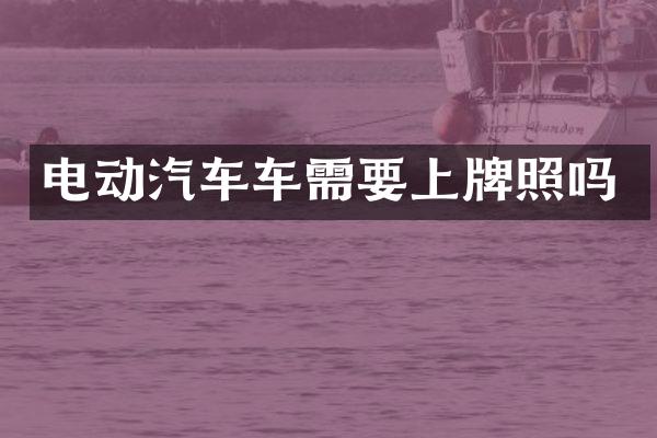 电动汽车车需要上牌照吗