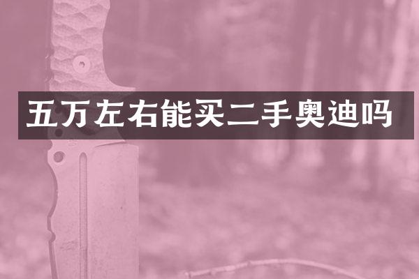 五万左右能买二手奥迪吗