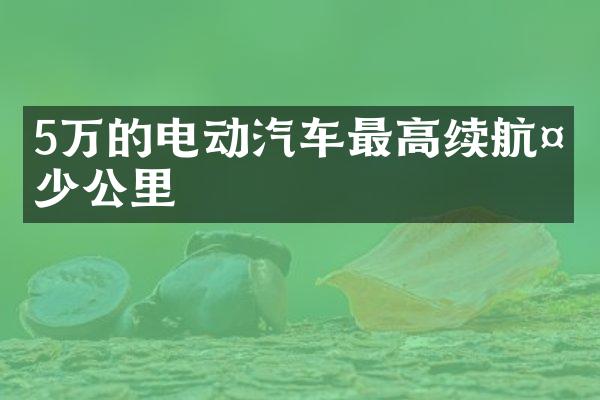 5万的电动汽车最高续航多少公里