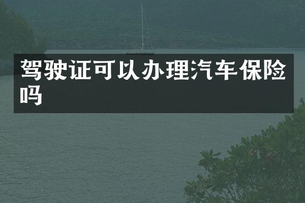 可以办理汽车保险吗