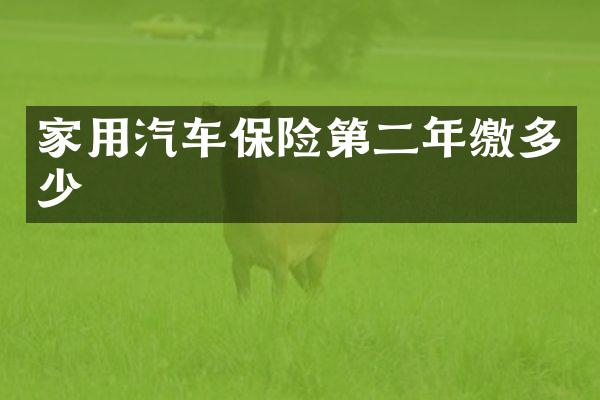 家用汽车保险第二年缴多少