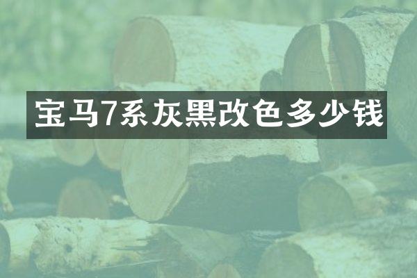 宝马7系灰黑改色多少钱