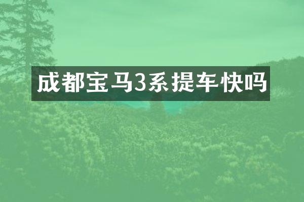 成都宝马3系提车快吗
