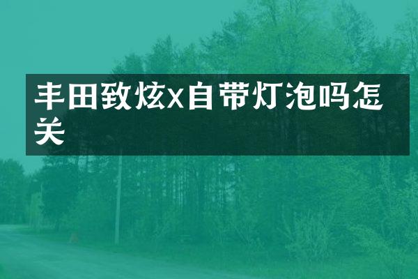 丰田致炫x自带灯泡吗怎么关