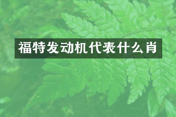 福特发动机代表什么肖