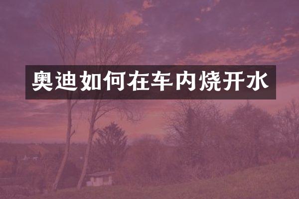 奥迪如何在车内烧开水