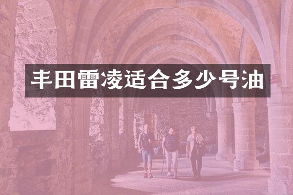 丰田雷凌适合多少号油