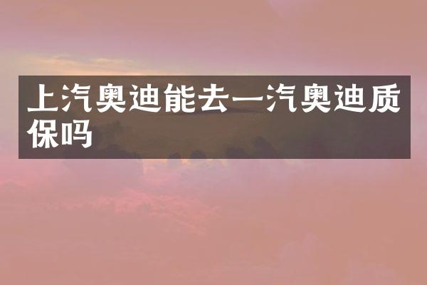 上汽奥迪能去一汽奥迪质保吗