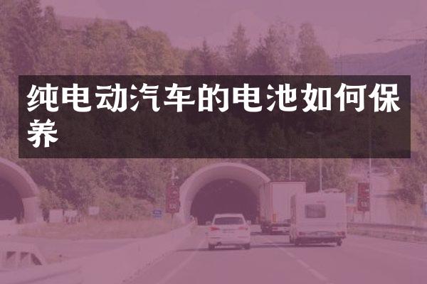 纯电动汽车的电池如何保养