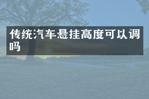 传统汽车悬挂高度可以调吗