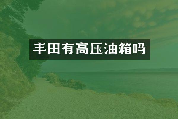 丰田有高压油箱吗