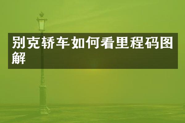 别克轿车如何看里程码图解