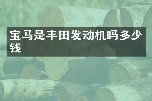 宝马是丰田发动机吗多少钱