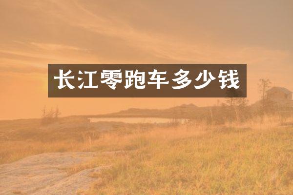 长江零跑车多少钱
