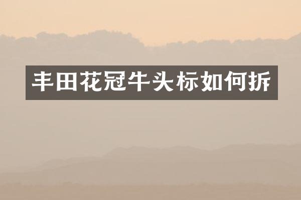 丰田花冠牛头标如何拆