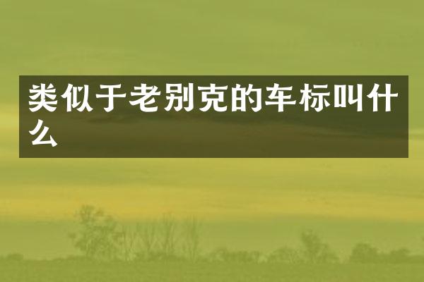 类似于老别克的车标叫什么