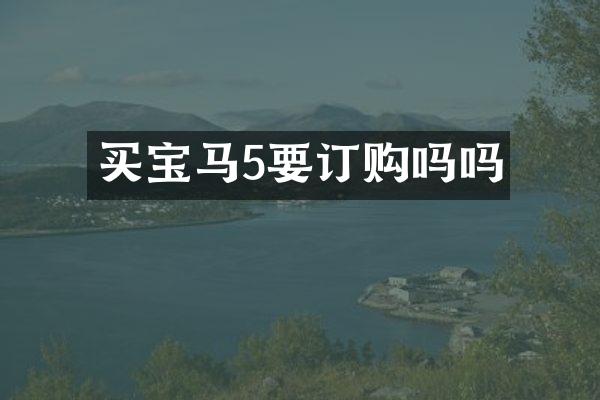 买宝马5要订购吗吗