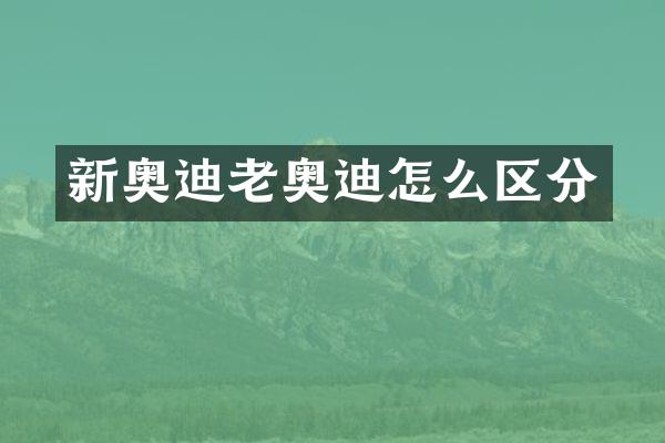 新奥迪老奥迪怎么区分