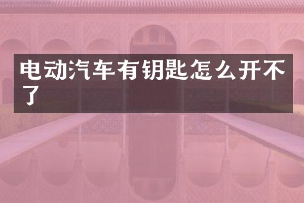 电动汽车有钥匙怎么开不了