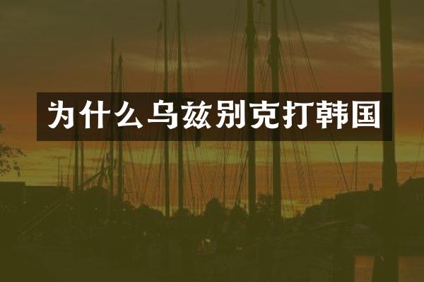 为什么乌兹别克打韩国