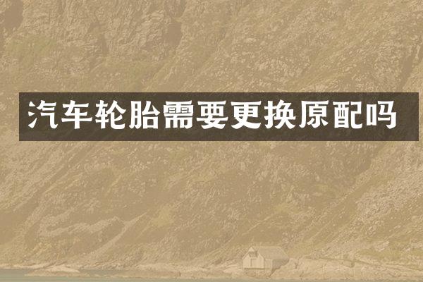 汽车轮胎需要更换原配吗