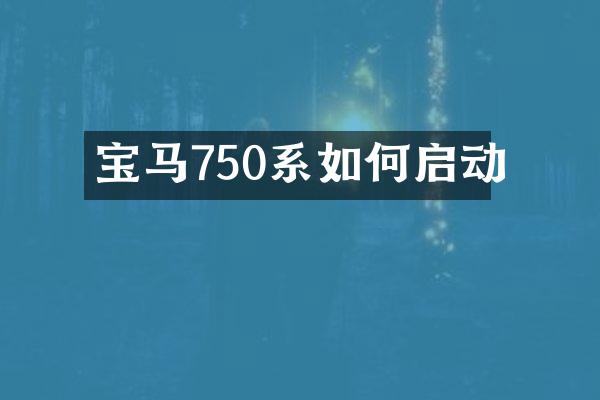 宝马750系如何启动
