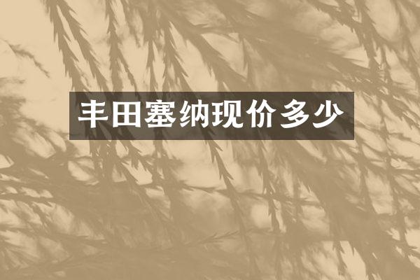 丰田塞纳现价多少