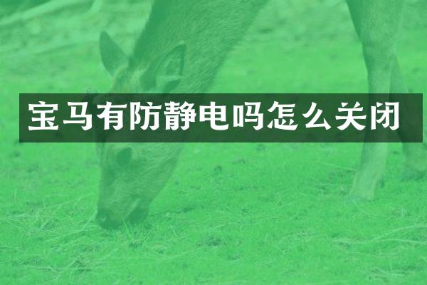 宝马有防静电吗怎么关闭