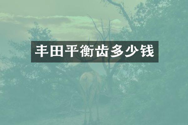 丰田平衡齿多少钱