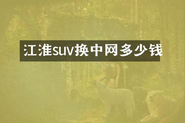江淮suv换中网多少钱