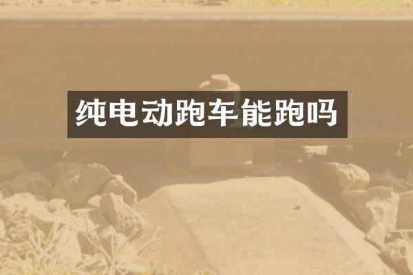 纯电动跑车能跑吗