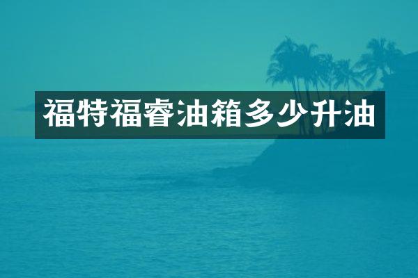福特福睿油箱多少升油