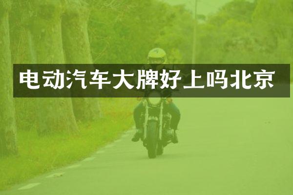 电动汽车大牌好上吗北京