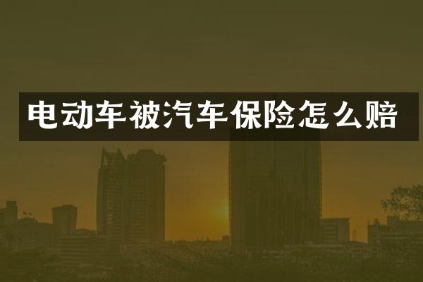 电动车被汽车保险怎么赔