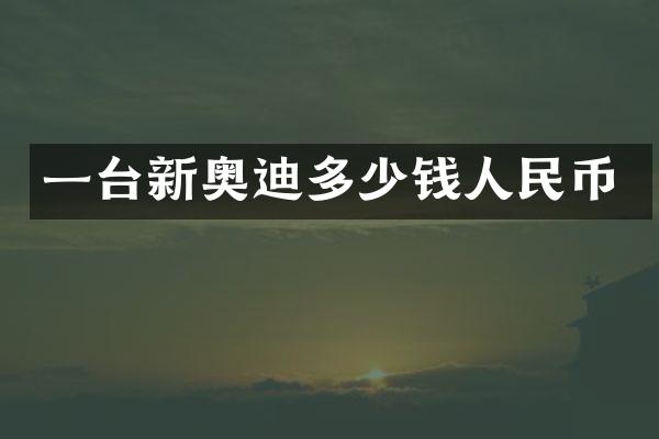 一台新奥迪多少钱