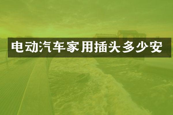 电动汽车家用插头多少安