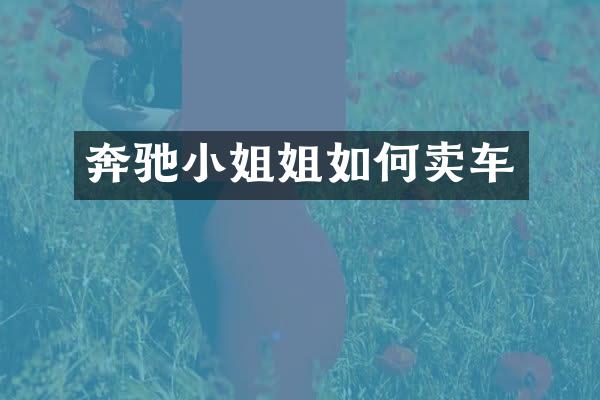 奔驰姐如何卖车